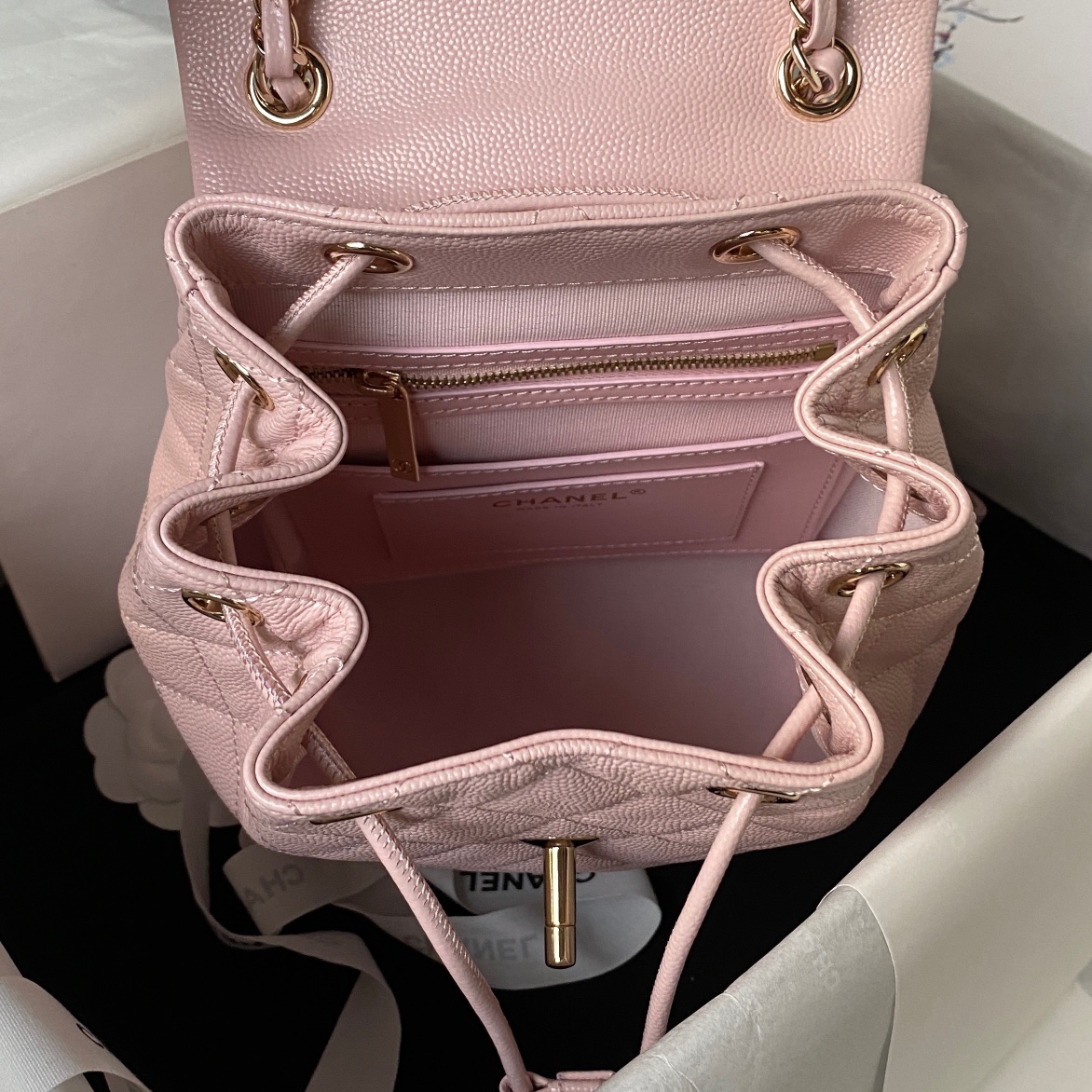 Caviar Leather Mini Backpack AS4058 Pink